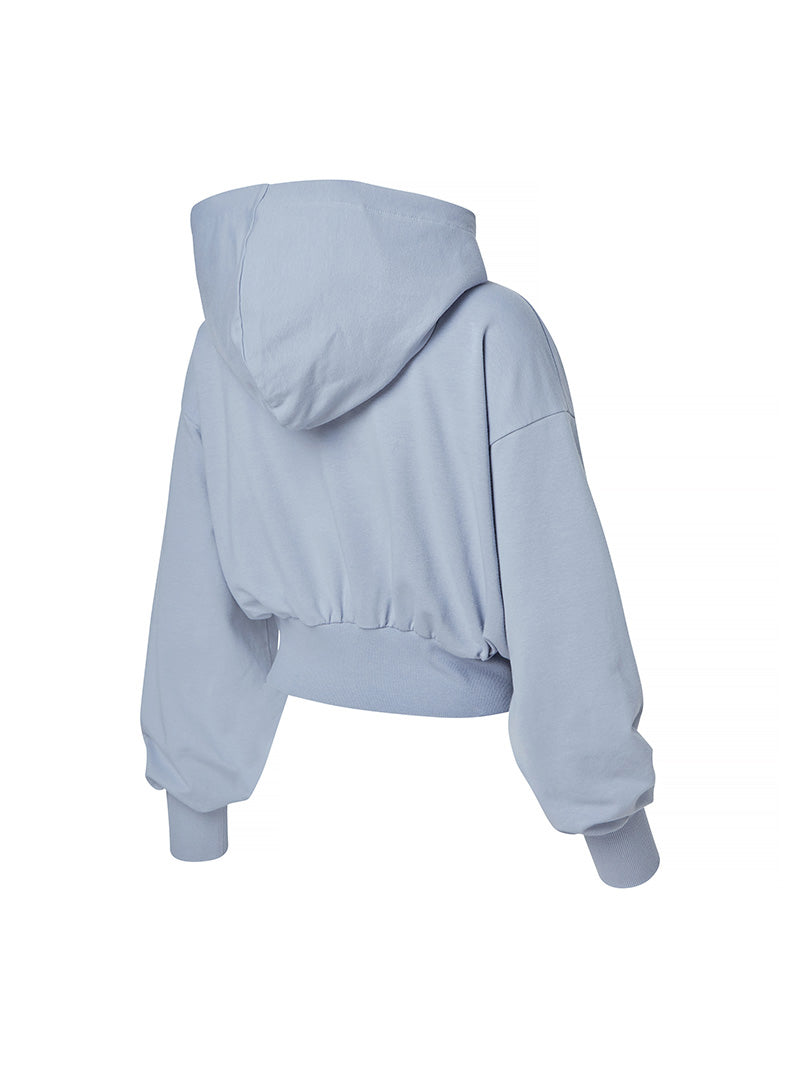 XTFHJ01J1 スムースタッチ クロップド丈 パーカー ジップアップ