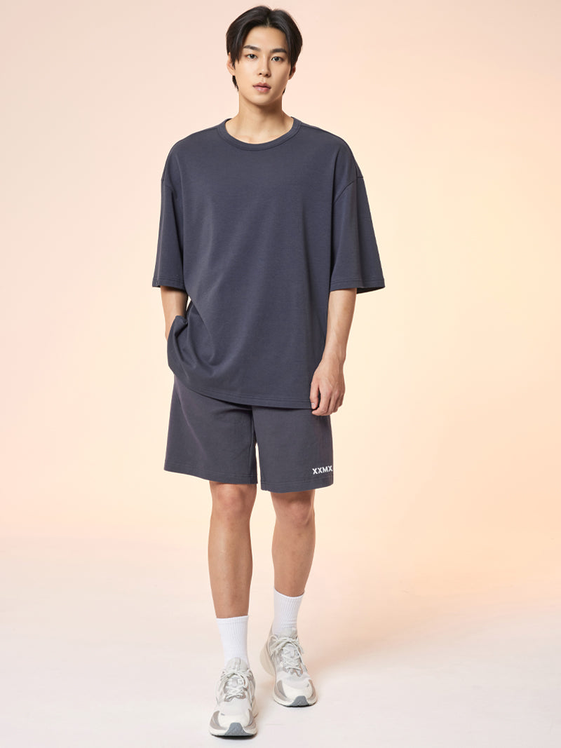 XEXYMENS XMMSH01J2 ロゴ入り ピケ・ベーシクショートパンツ