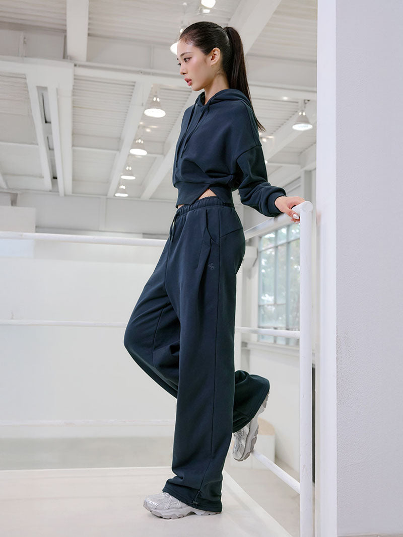 【SET】ソフトタッチ パーカー & ワイドパンツ