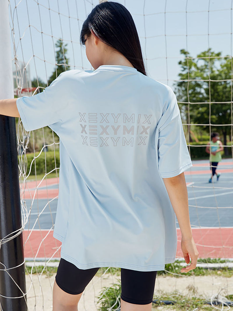 【相場以下】人気の完売品！OAS グラデーション 半袖シャツ M XEXYMENS XGMOJ02J2 サイドパンチング入り ハーフジップアップ 半袖