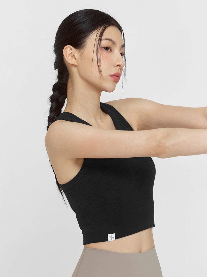 ソフトリブ シームレス レーサーバック ブラトップ