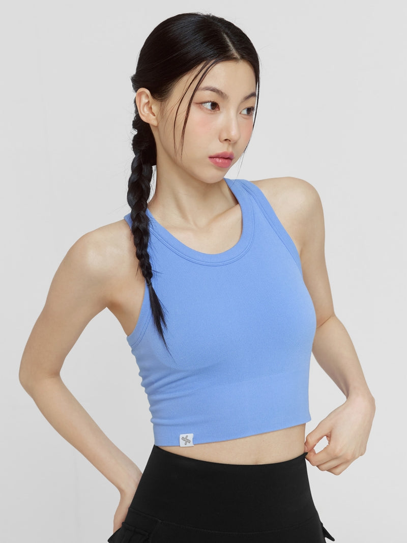 ソフトリブ シームレス レーサーバック ブラトップ