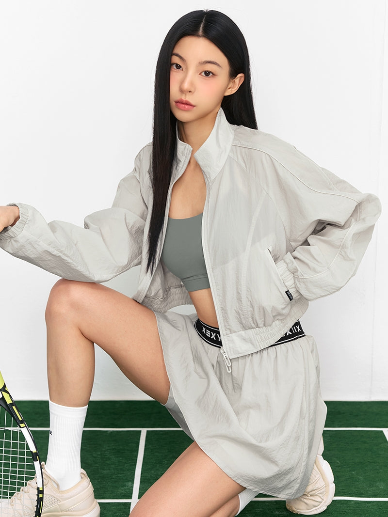 ライトウーブン パイピング クロップド丈 ジャケット (単品)