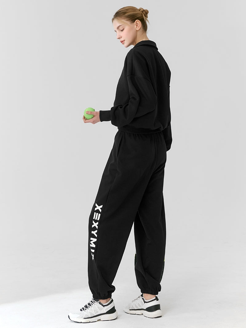 XFK1QL1101 マイルド オープンカラー クロップド丈 トレーナー