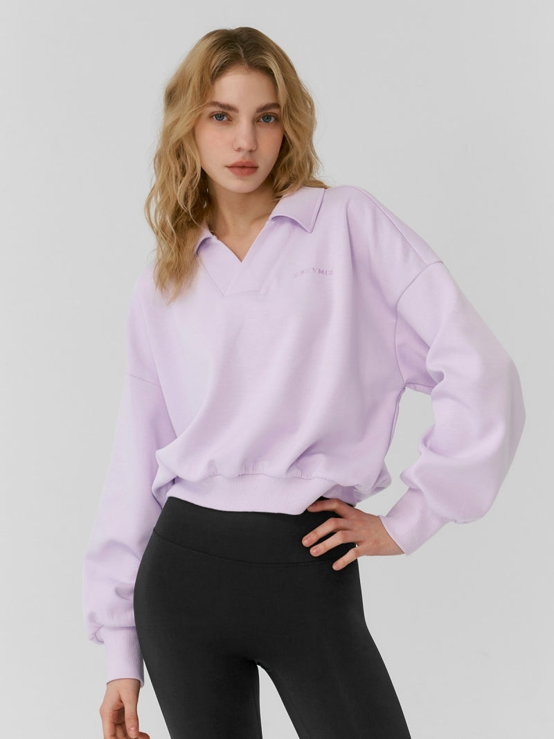 JK下着姿 マイルドヘブン 5 マイルド オープンカラー クロップド丈 トレーナー