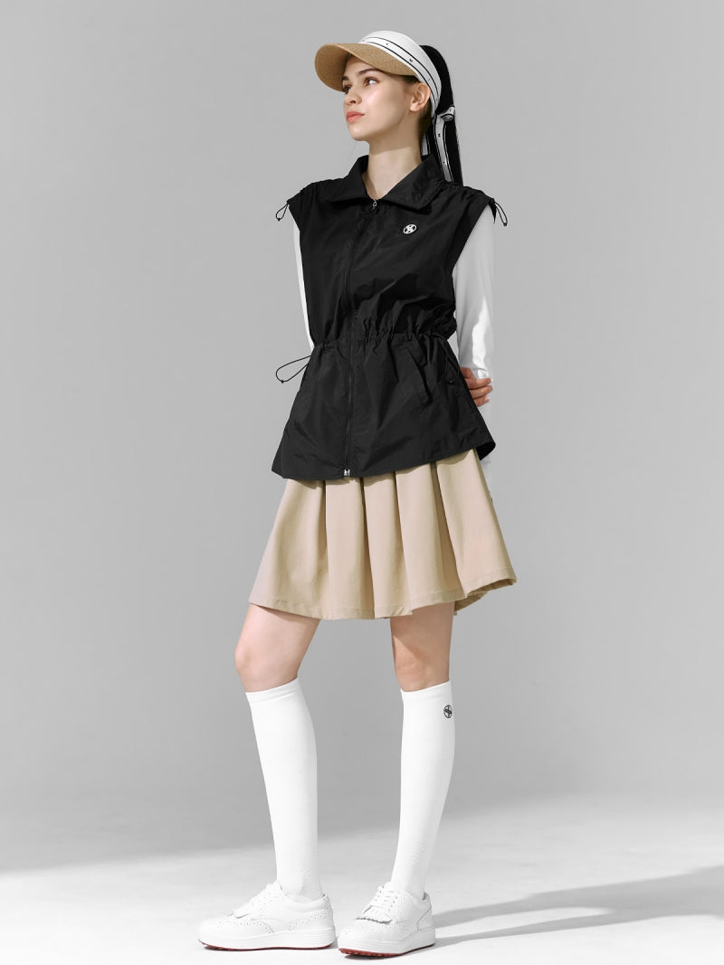 ミディアム丈 プリーツ スカート インナー付き