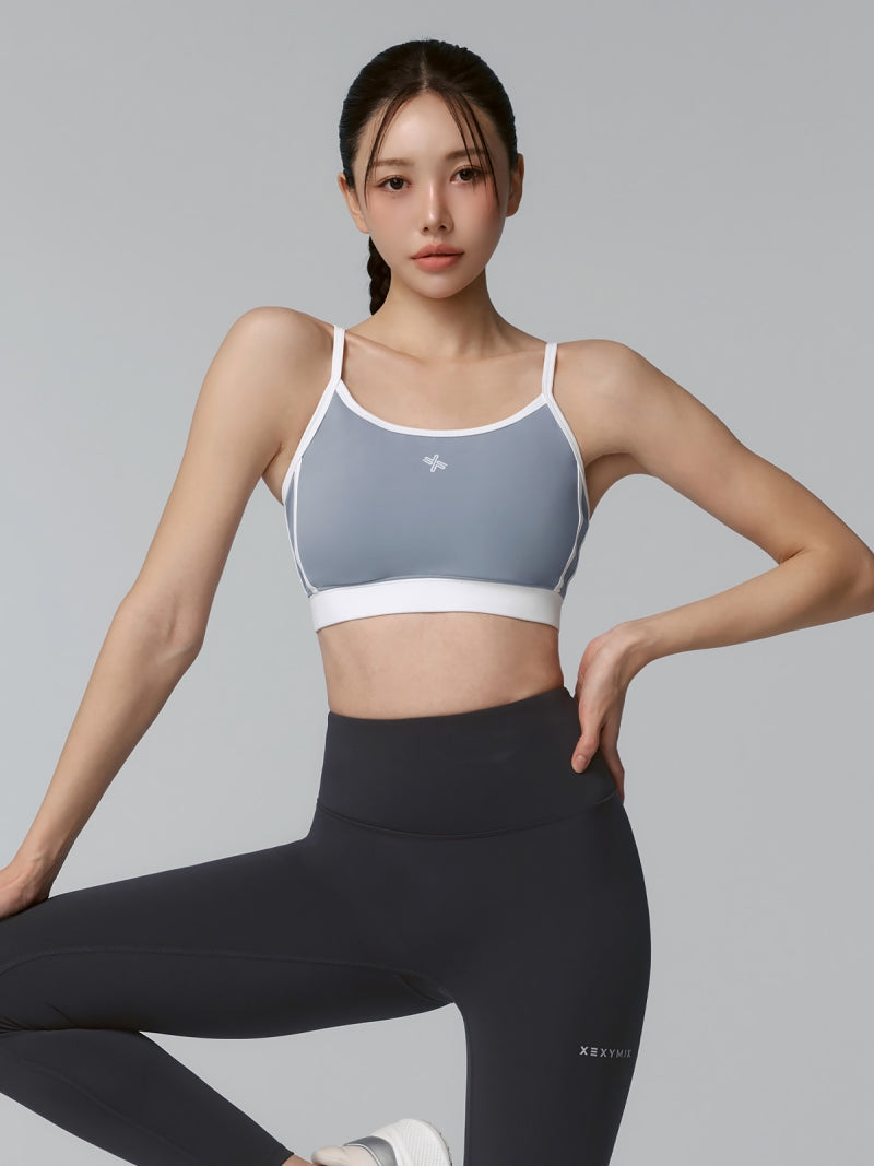 配色ダブルライン ブラトップ