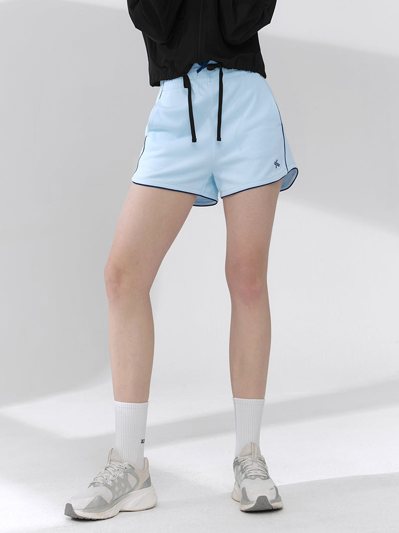 配色パイピング入り ドルフィン ショートパンツ
