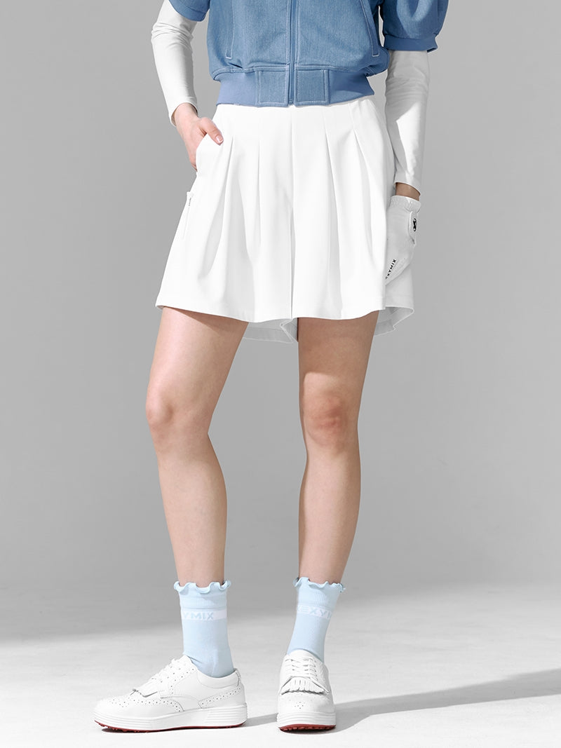 ピンタック入り プリーツキュロット