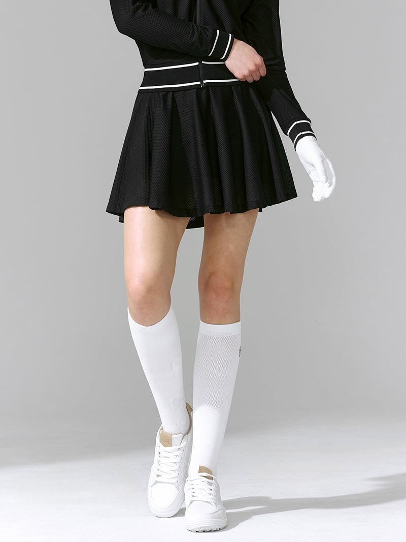 ライトメッシュ フレアスカート インナー付き