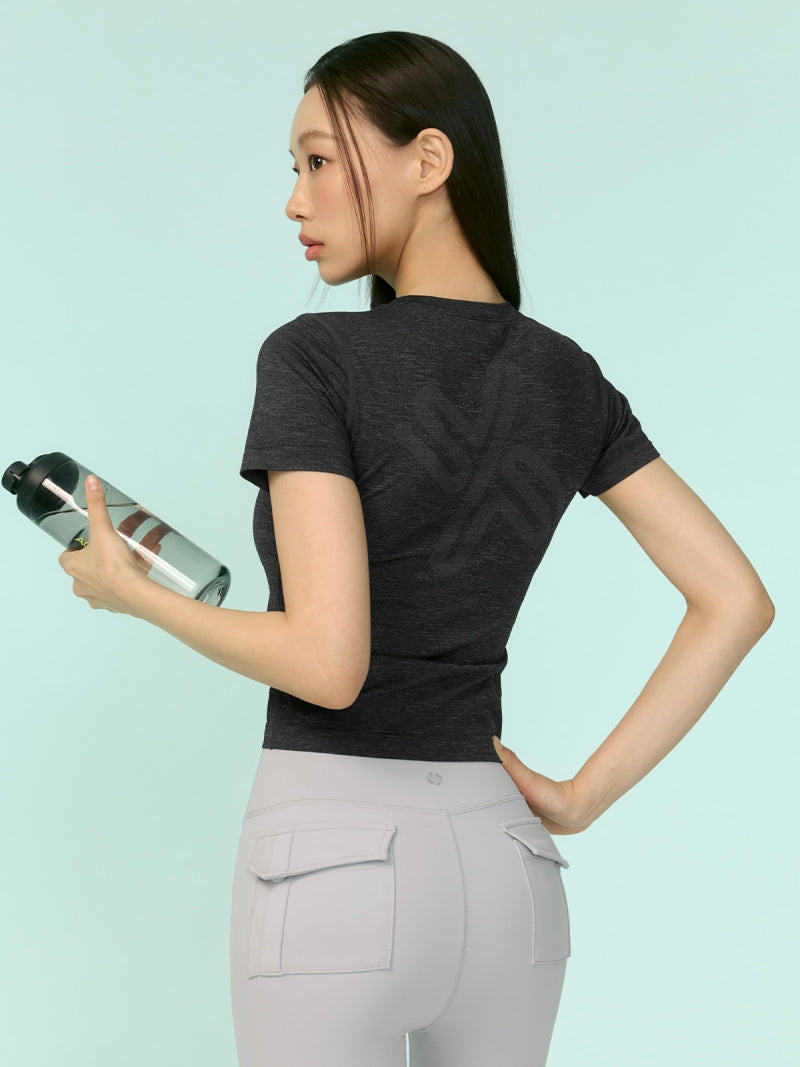 メッシュ シームレス 半袖