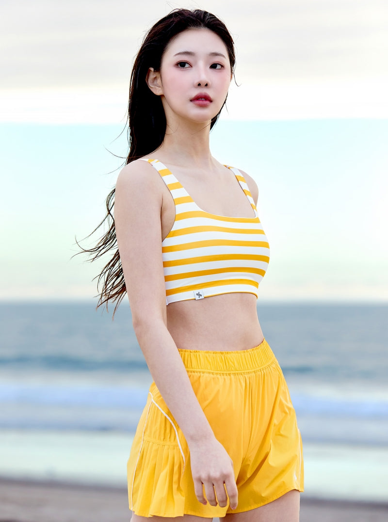 サマーグロウ プリーツ インナー付き ショートパンツ