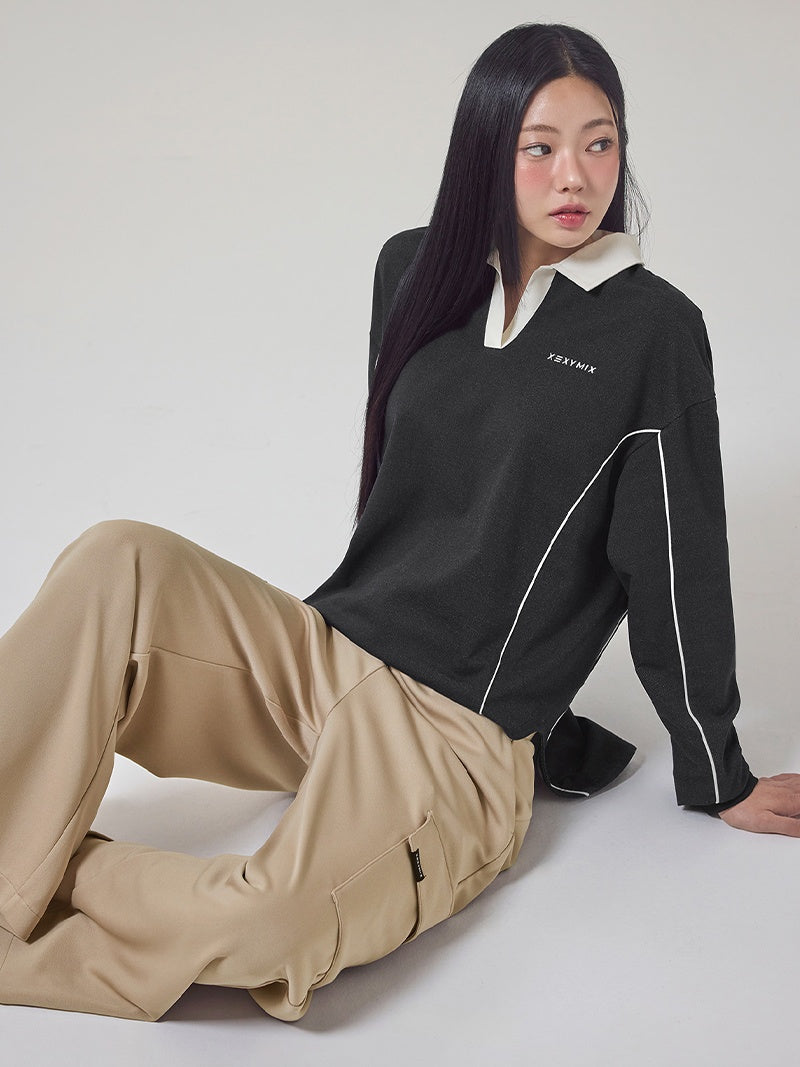 スムース カーゴ ワイドパンツ