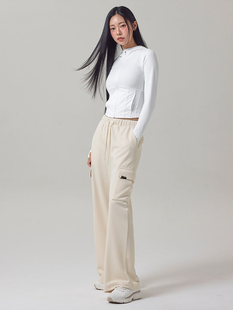 スムース カーゴ ワイドパンツ