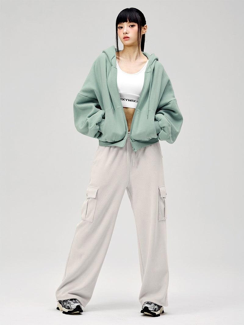 【裏起毛】ソフトコーデュロイ カーゴ ワイドパンツ