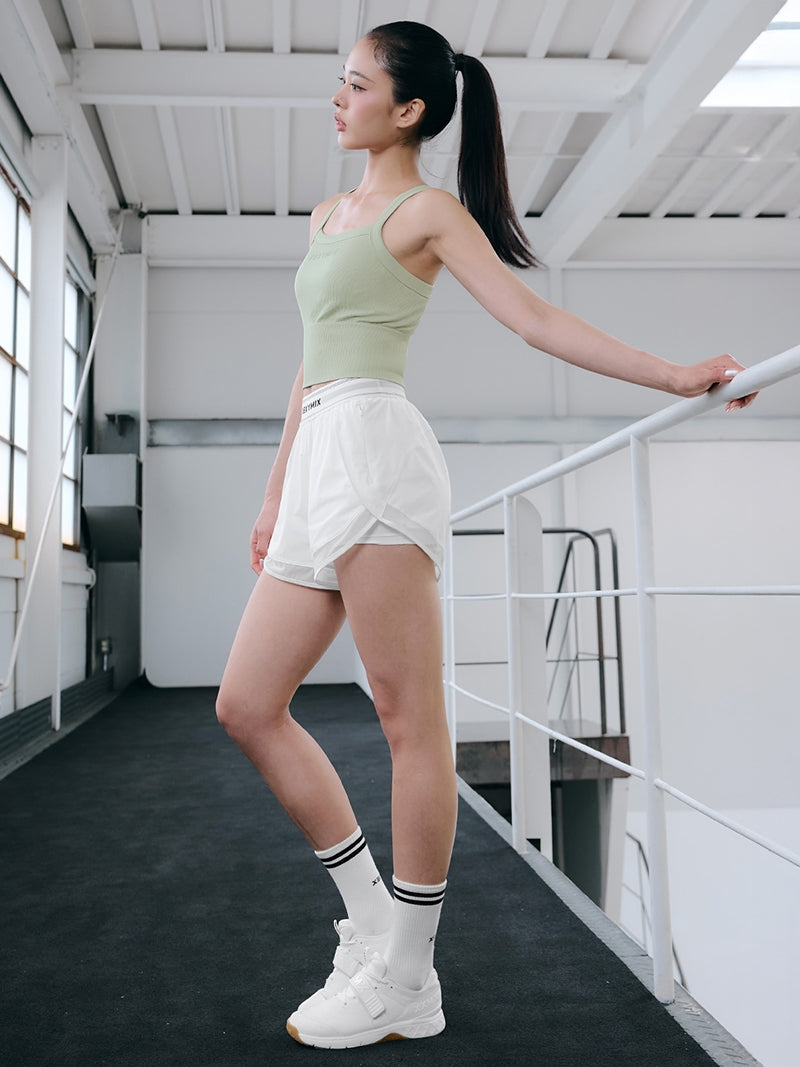 ウーブン ロゴ入りバンド 2in1 ショートパンツ