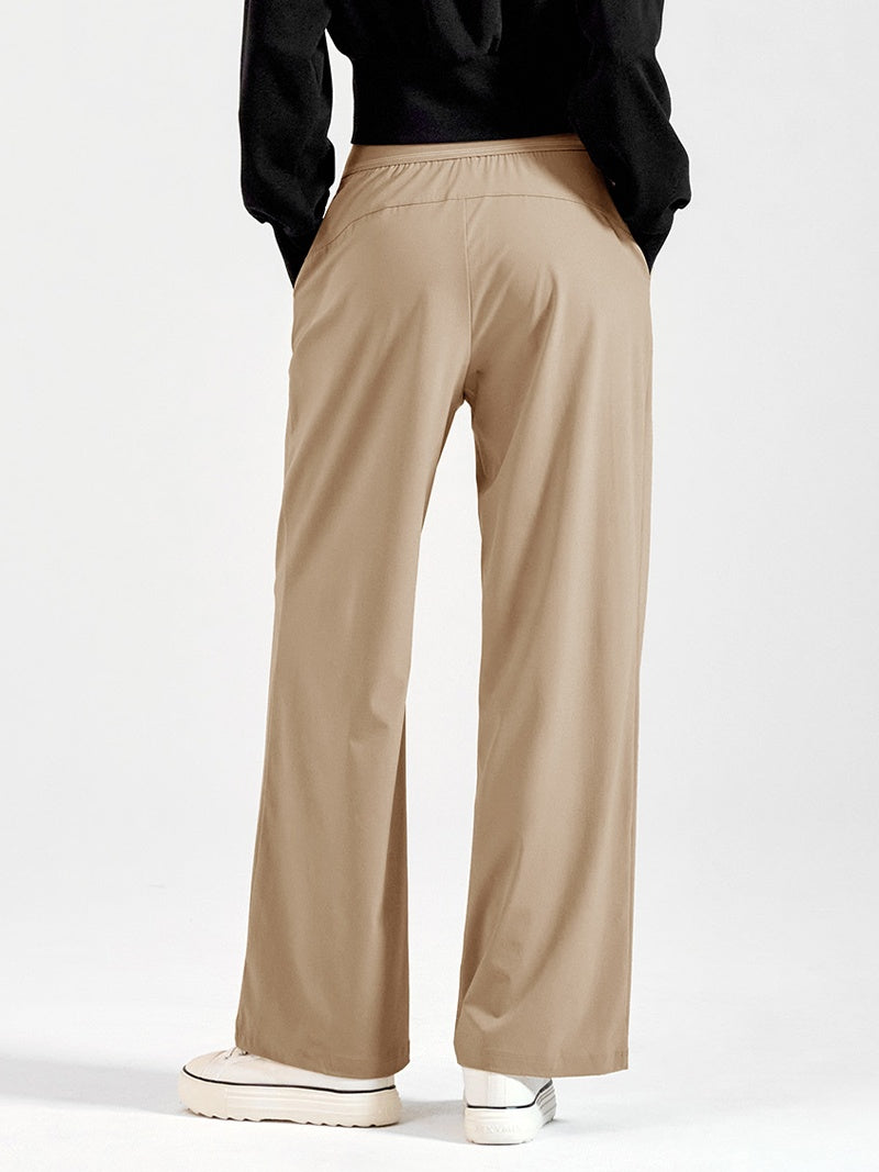 ロゴ入りバンド ワイドパンツ