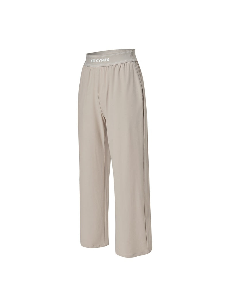 ロゴ入りバンド ワイドパンツ