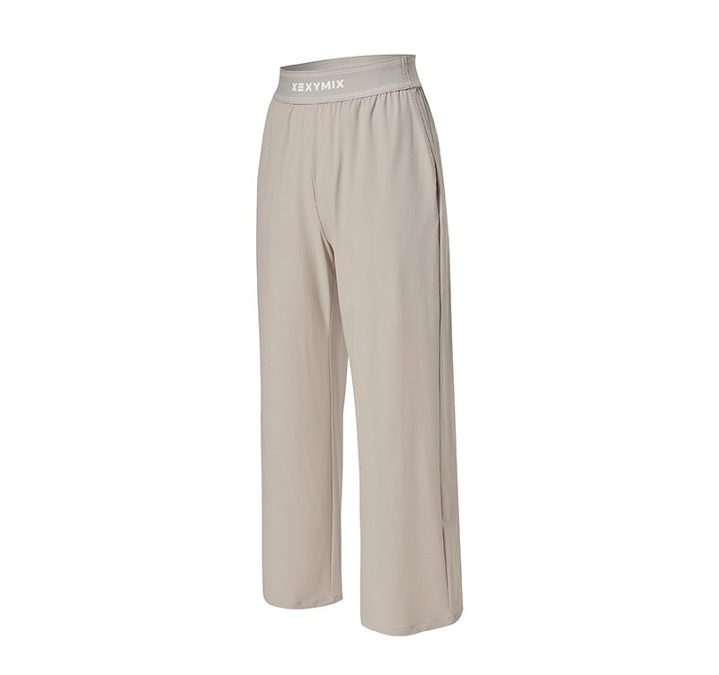 ロゴ入りバンド ワイドパンツ