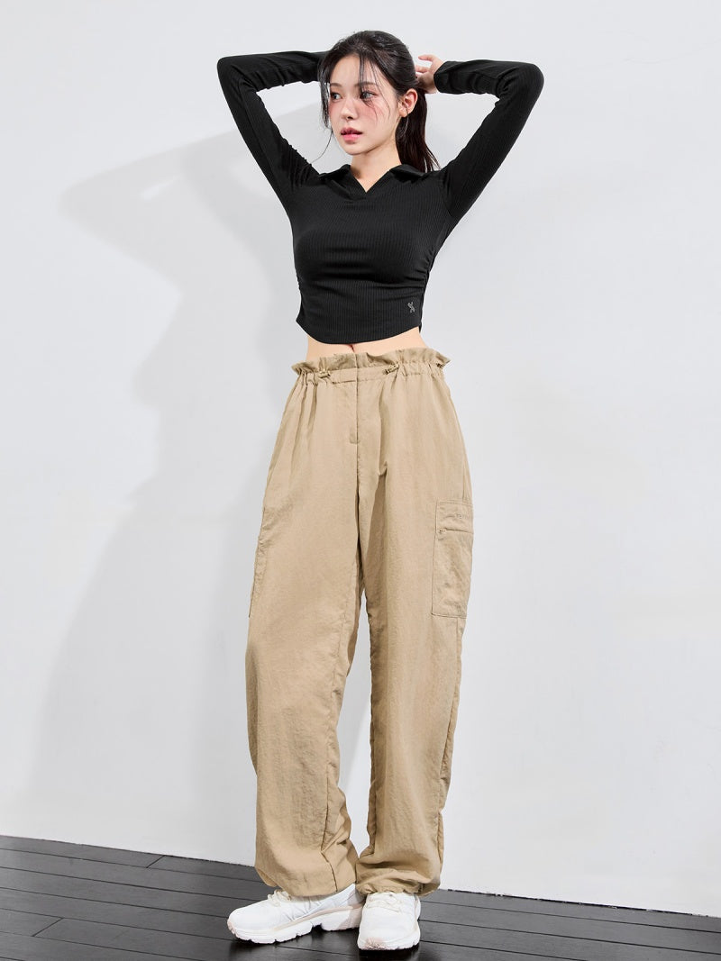 ウエストポイント カーゴ風 ワイドパンツ