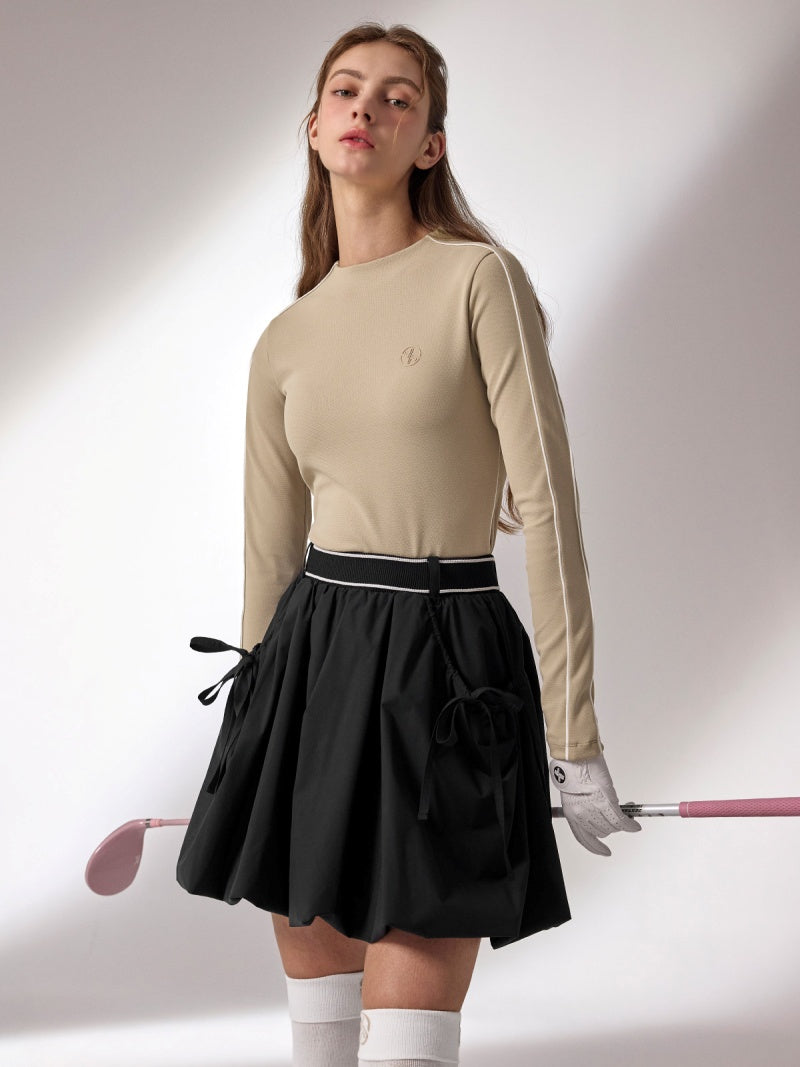 サイドリボン付き バルーン スカート