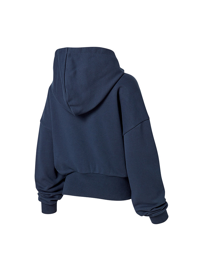 ソフトタッチ スリット入り クロップド丈 パーカー (単品)