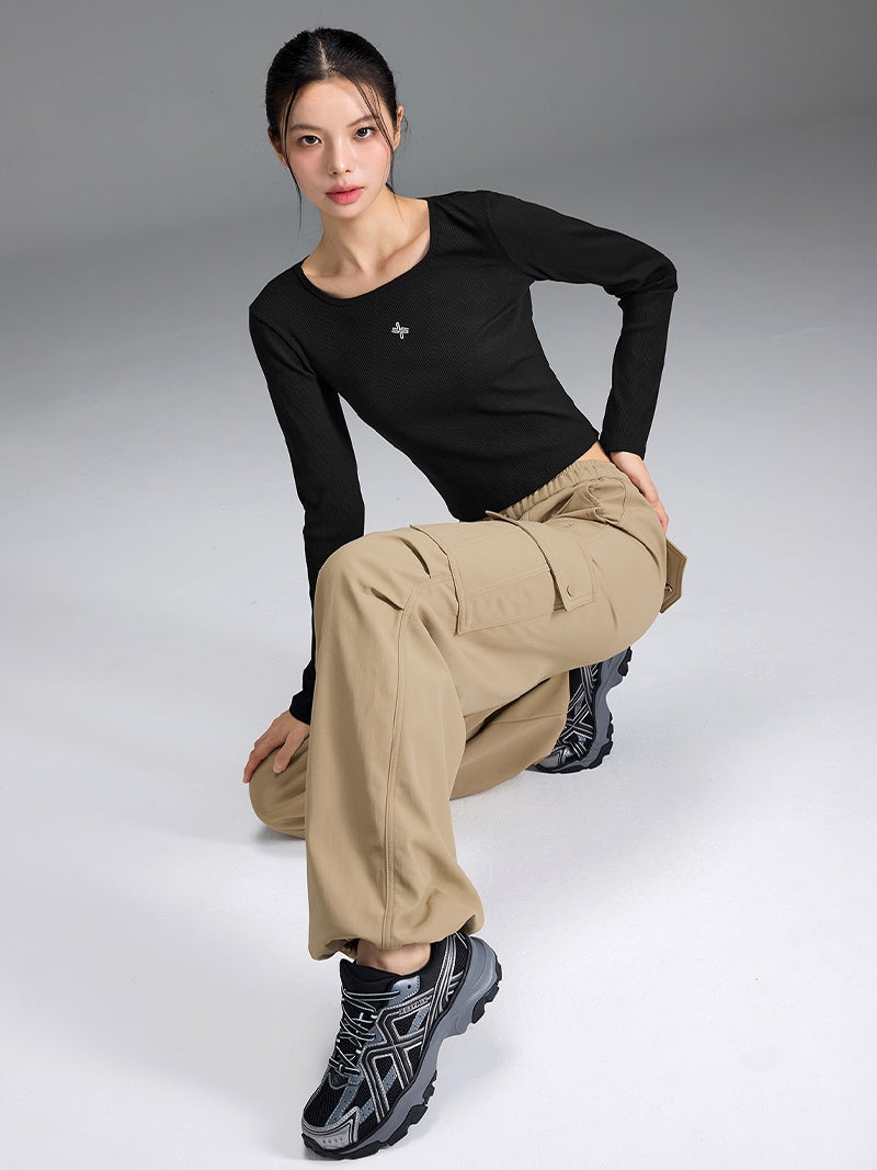 【裏起毛】ウォーム ウーブン カーゴ ワイドパンツ