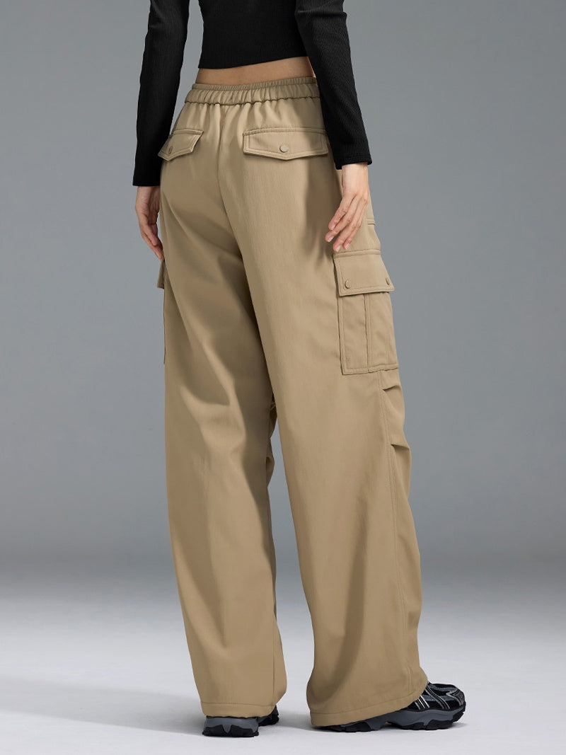 【裏起毛】ウォーム ウーブン カーゴ ワイドパンツ