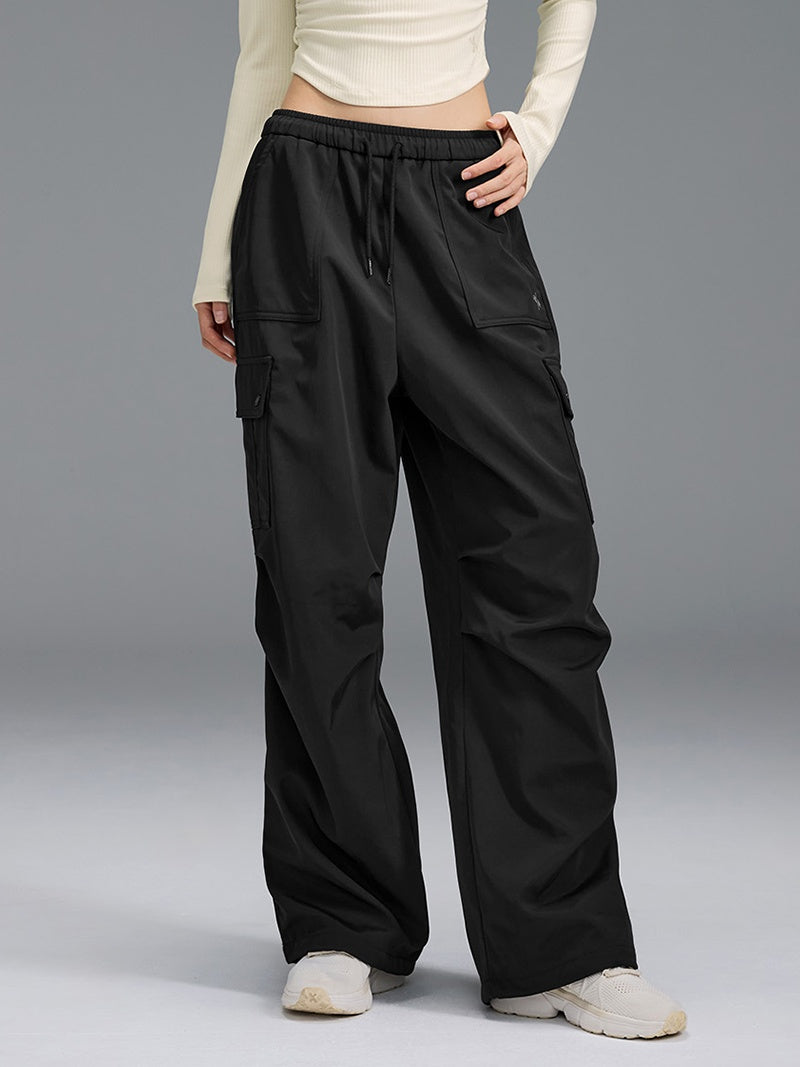 【裏起毛】ウォーム ウーブン カーゴ ワイドパンツ