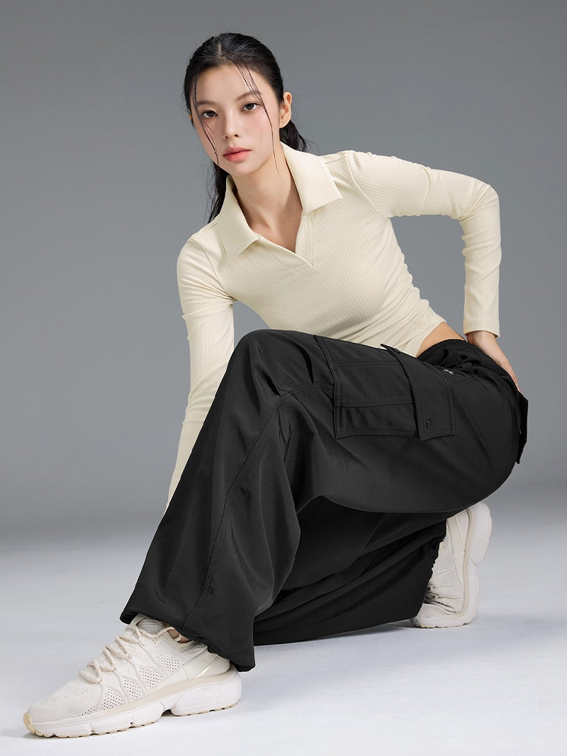 【裏起毛】ウォーム ウーブン カーゴ ワイドパンツ