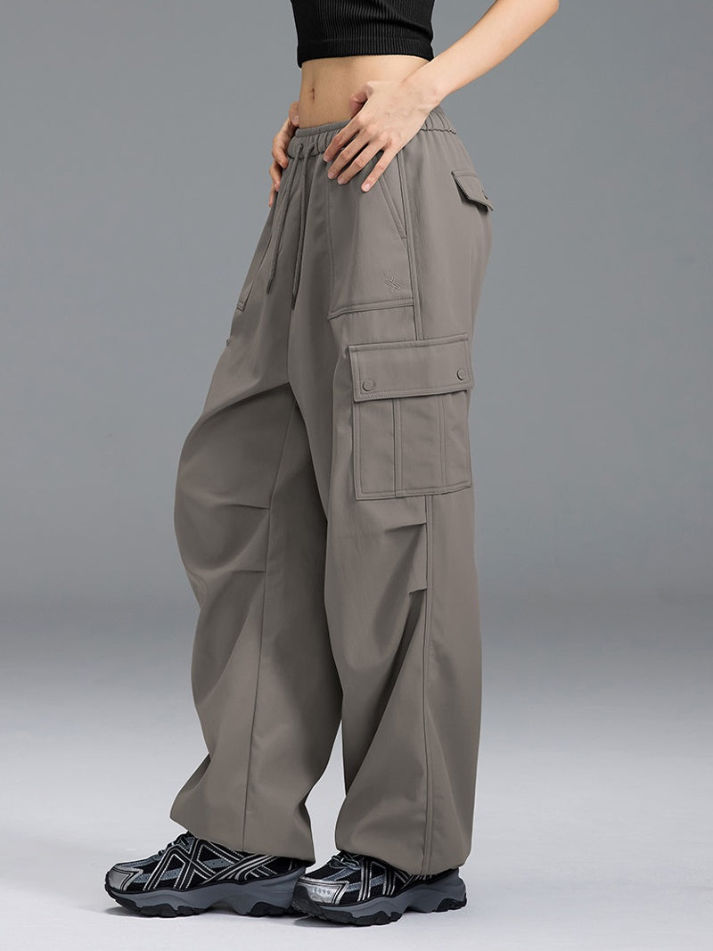 【裏起毛】ウォーム ウーブン カーゴ ワイドパンツ