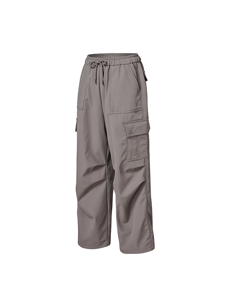 【裏起毛】ウォーム ウーブン カーゴ ワイドパンツ