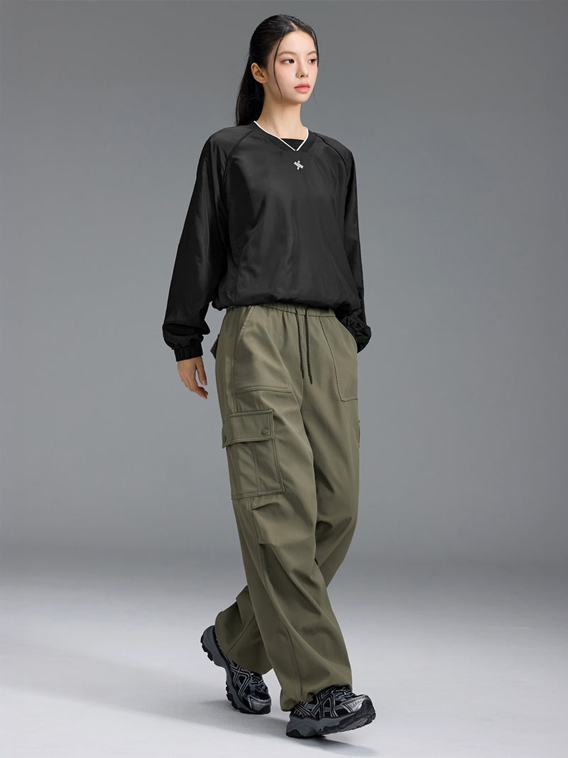 【裏起毛】ウォーム ウーブン カーゴ ワイドパンツ