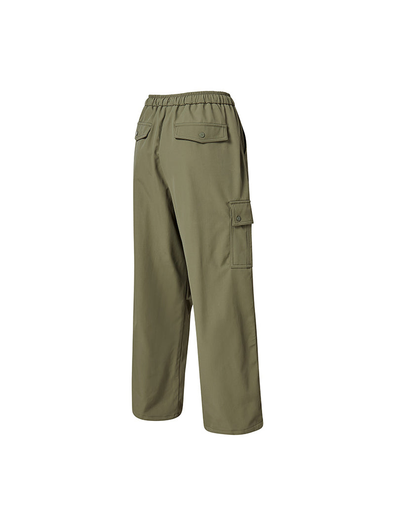 【裏起毛】ウォーム ウーブン カーゴ ワイドパンツ