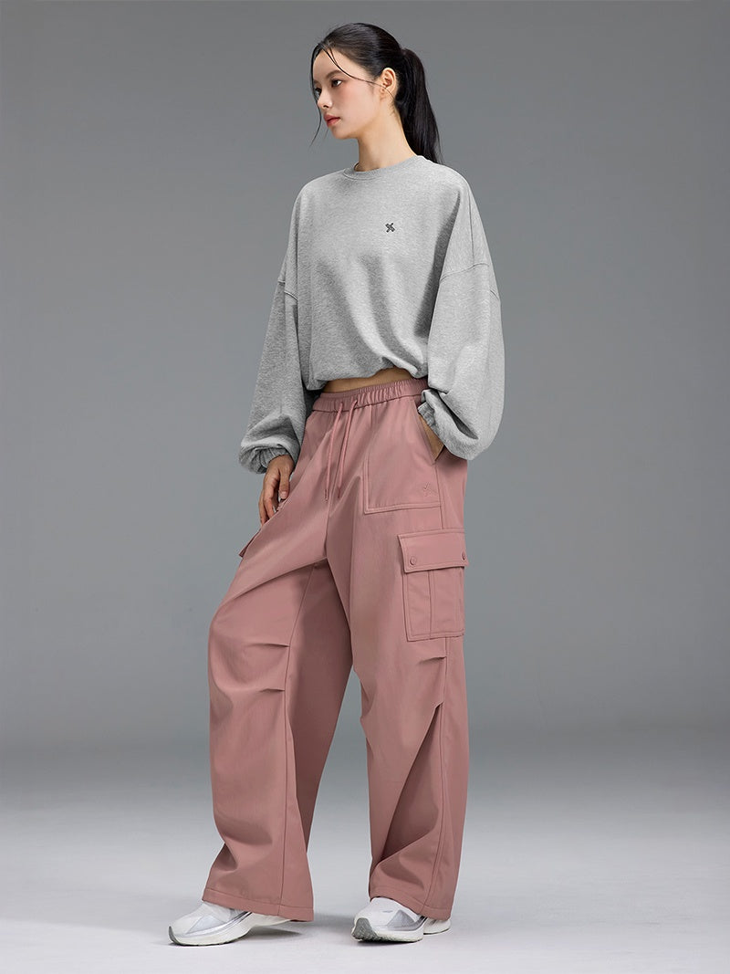 【裏起毛】ウォーム ウーブン カーゴ ワイドパンツ