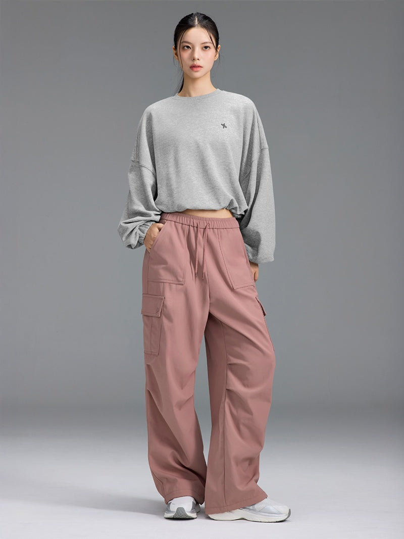 【裏起毛】ウォーム ウーブン カーゴ ワイドパンツ