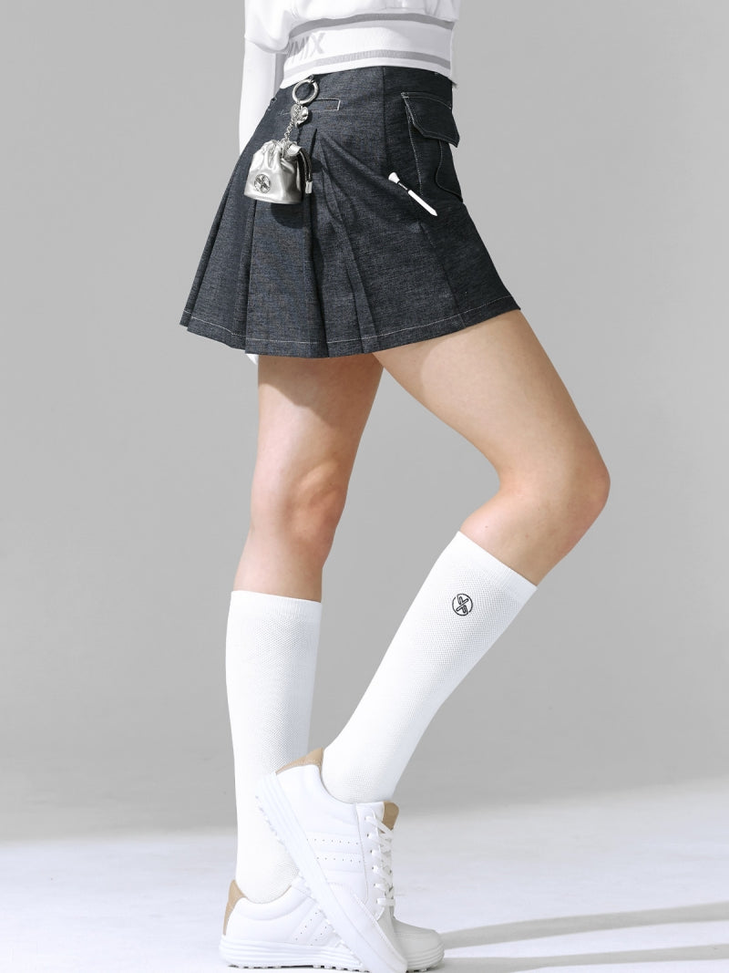 滑り止め付き メッシュ フレッシュ ハイソックス