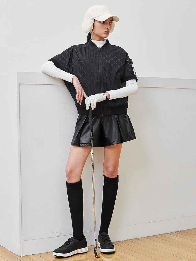 XGFSH04J3 裏起毛 フェイクレザー ショートパンツ