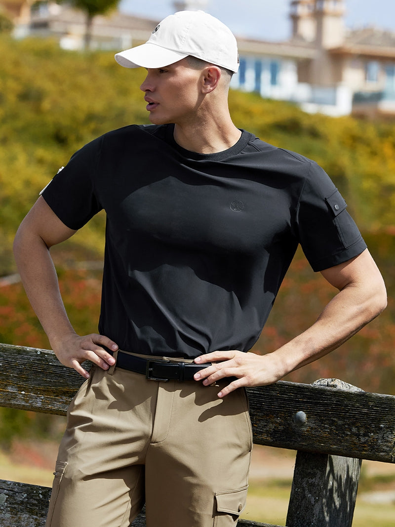 ZEXYMIX GOLF : メンズポケット半袖Tシャツ ポケット付き 半袖