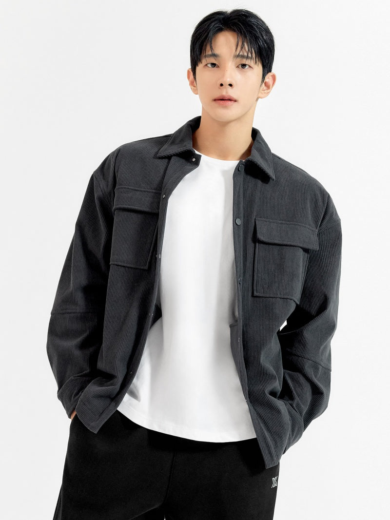 コーデュロイ ビッグポケット シャツジャケット