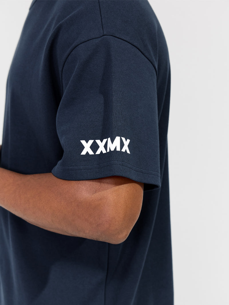 XEXYMENS XMMST03H3 ストレッチ ロゴ入り オーバーフィット 半袖