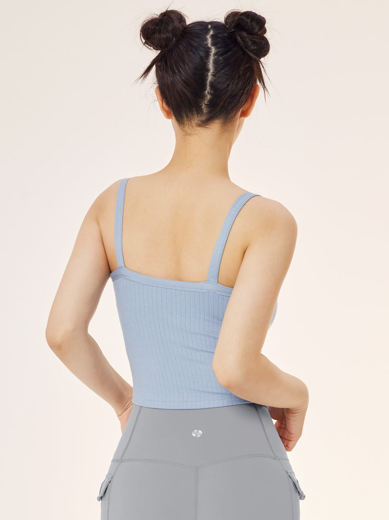 XTFBR01H2 リブ ストレッチ パッド付き キャミソール