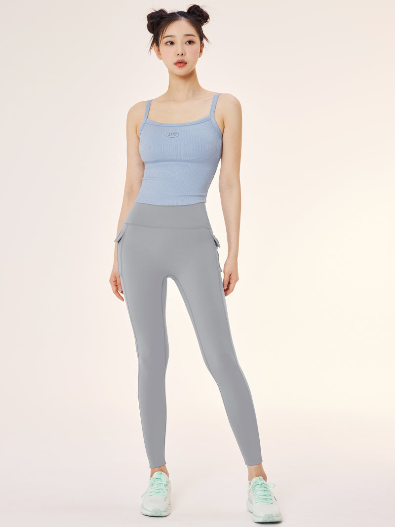 XTFBR01H2 リブ ストレッチ パッド付き キャミソール