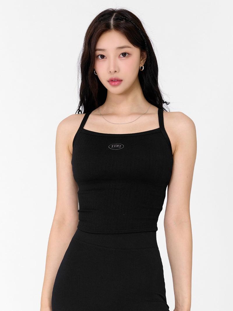 XTFBR01H2 リブ ストレッチ パッド付き キャミソール