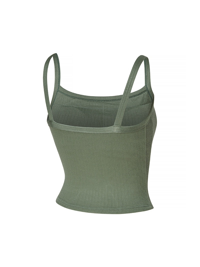 XTFBR01H2 リブ ストレッチ パッド付き キャミソール