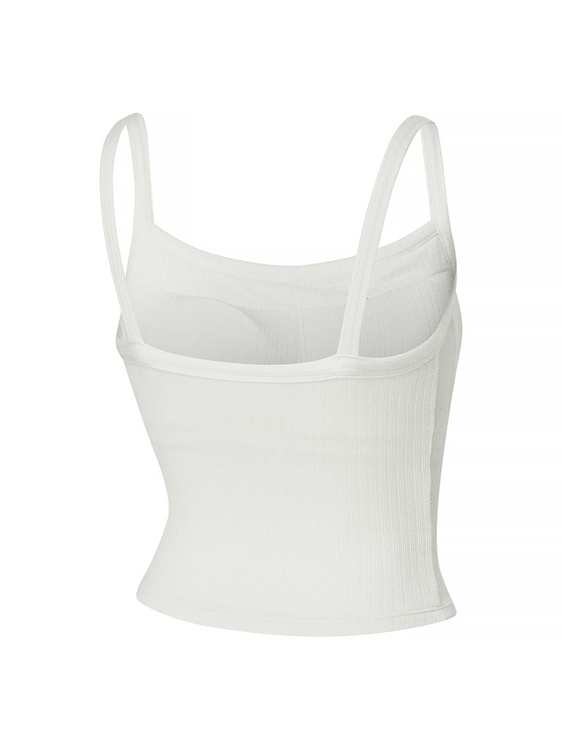 XTFBR01H2 リブ ストレッチ パッド付き キャミソール
