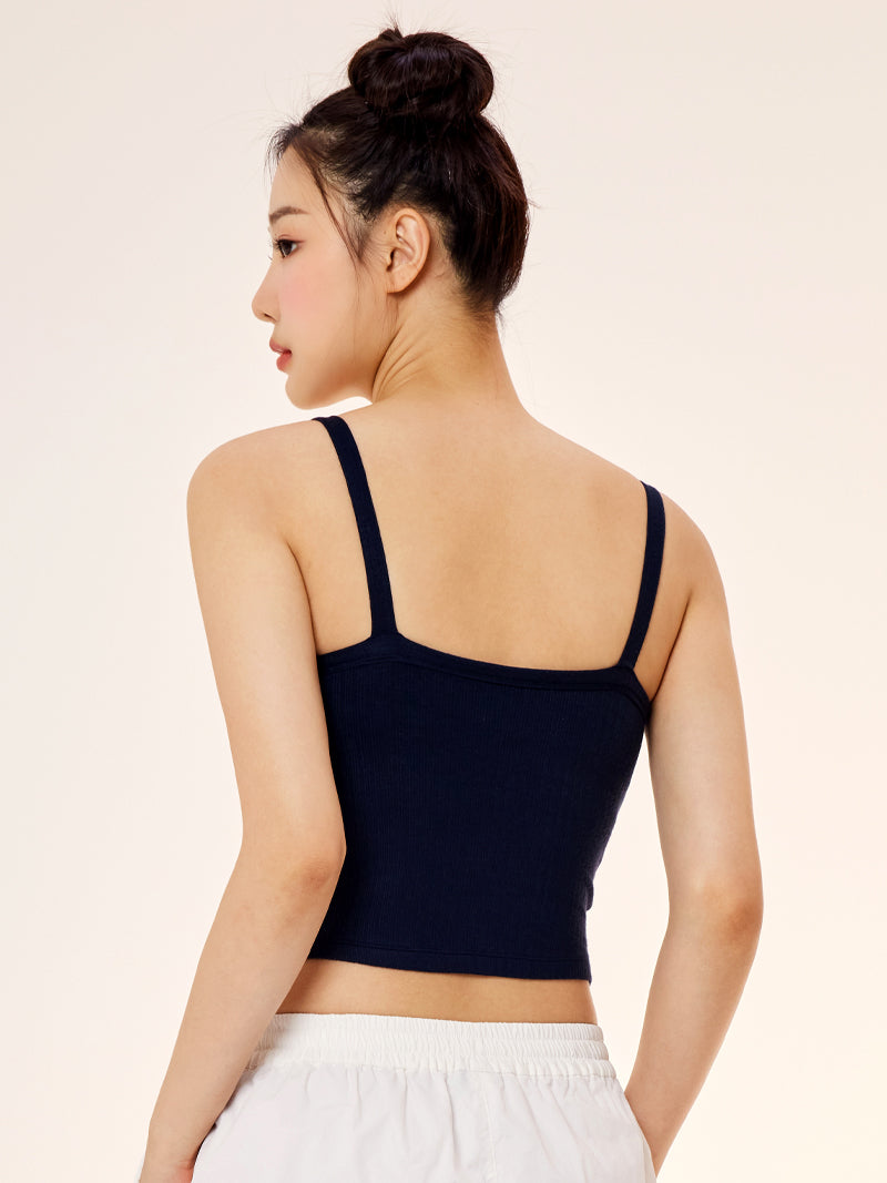 XTFBR01H2 リブ ストレッチ パッド付き キャミソール
