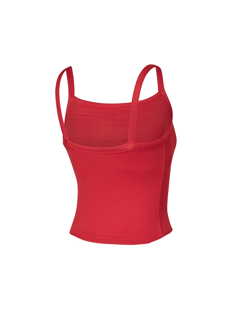 XTFBR01H2 リブ ストレッチ パッド付き キャミソール