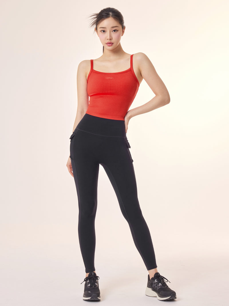 XTFBR01H2 リブ ストレッチ パッド付き キャミソール