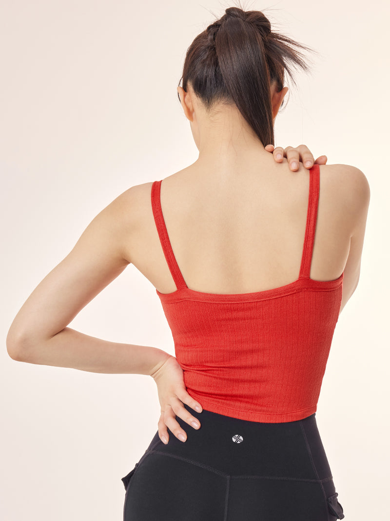 XTFBR01H2 リブ ストレッチ パッド付き キャミソール